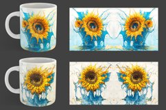 Sunflower Splash Water Mug Wrap| Mug sublimation design Product Image 6