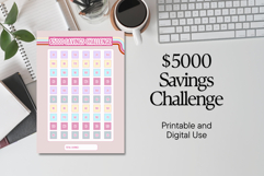 Money Saving Challenge Printable Budget Savings PDF Product Image 1