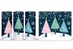 Christmas Tree Tumbler Sublimation. Christmas Tumbler Design Product Image 2
