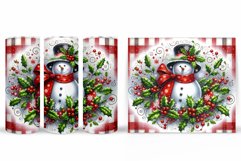 Cute Snowman Tumbler. Christmas Tumbler Sublimation Product Image 2