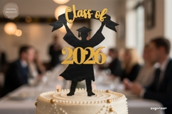 Graduation Cake Topper Laser Cut | Glowforge | SVG Product Image 1