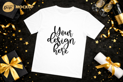Graduation T Shirt Mockup White Shirt PNG JPG Product Image 1