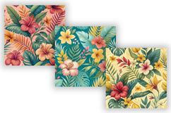 Summer Tropical Wildflowers Seamless Pattern Product Image 5