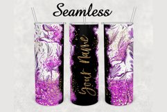Purple Glitter Faux Marble 20 oz sublimation design tumbler Product Image 1