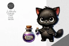 Halloween clipart, Cat clipart, Autumn clipart Product Image 1