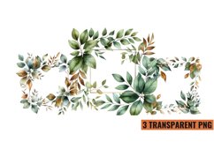 Watercolor Botanical Clipart Sublimation, PNG Product Image 1