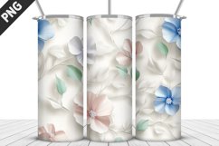 Flowers Tumbler Wrap | Sublimation Design | Tumbler PNG Product Image 1