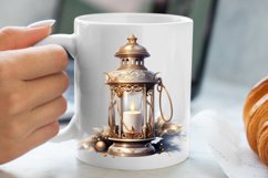 Cute Silver Christmas Watercolor Clipart, Christmas SVG Product Image 5