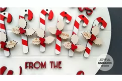 Merry Christmas Welcome sign SVG, Christmas Family Name sign Product Image 4