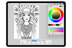 60 Procreate Boho Girls Stamp Brushes Product Image 7