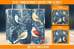 Sparrow Tumbler Wrap Designs, Sublimation Wrap Product Image 1