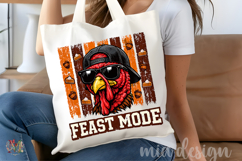 Feast Mode PNG, Striped Thanksgiving Turkey Sublimation Product Image 4