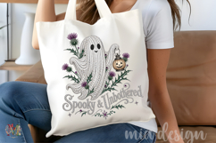 Spooky and Unbothered PNG, Rhinestone Ghost Sublimation Product Image 4