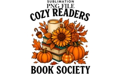 Cozy readers png design for T-shirts Product Image 1