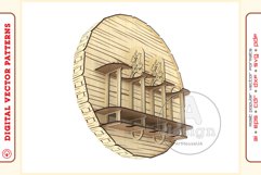 Wine Shelf v1 - laser cutting file - Glowforge ready SVG Product Image 5