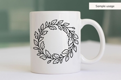 Hand Drawn Fall Wreath SVG Product Image 5
