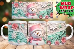 Snowman's Sublimation Charm: 11oz Winter Mug Wrap Product Image 1