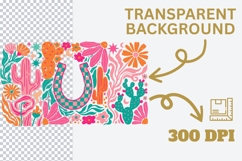 Lucky Horseshoe PNG, Boho Desert Horseshoe PNG, Southwestern Product Image 2