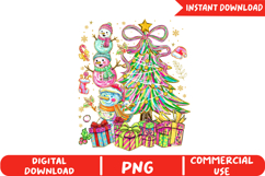 Colorful Christmas Tree Sublimation, Christmas Png Product Image 5