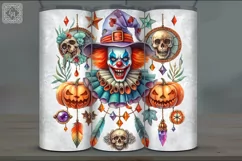 4 Creepy Clown Tumbler Wrap Sublimations, 20 oz Product Image 3