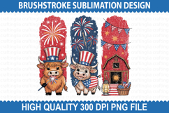 4th of July Brushstrokes Sublimation - Patriotic Brushstroke Product Image 1