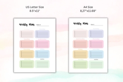 Pastel Weekly Planner Printable A4 &amp; US Letter Canva Product Image 5