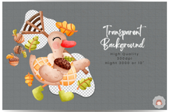 Goose Autumn Watercolor Clipart Sublimation Bundle Product Image 5