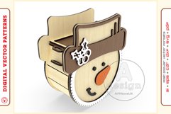 Snowman clutch purse v74 aser cut vector Glowforge file SVG Product Image 5