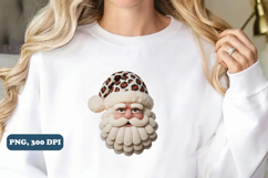 Leopard Print Crochet Christmas Png sublimation Product Image 5