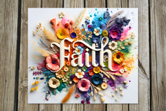 Christian cross &amp; flowers | Faith Skinny tumbler designs PL Product Image 5