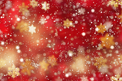 Red Gold Snowflake Winter Background With Bokeh Glow Product Image 1