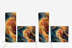 Cosmic Tumbler Sublimation, Fluid Art Tumbler Wrap Design Product Image 5