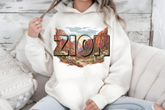 Zion National Park PNG, Vintage Utah Canyon Sublimation Product Image 5