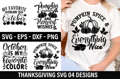 Thanksgiving SVG Design - My Favorite Color is October Product Image 1