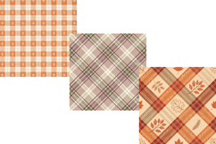 Printable Autumn Plaid Digital Patterns Product Image 5
