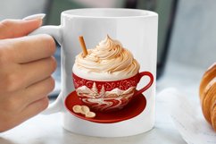 Christmas Cake Clipart, Christmas Cappuccino Clipart Product Image 5