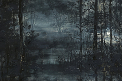 Dark Abstract Forest Texture with Moody Night Atmosphere Product Image 1