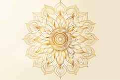 Golden mandala design on a cream background Product Image 1
