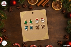 Christmas Stud Earrings Laser Cut | Jewerly SVG | Glowforge Product Image 1