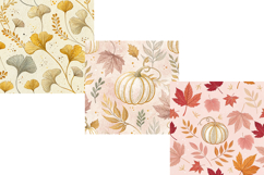 Autumn Wedding Pressed Flowers Seamless Pattern Product Image 5