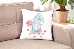 Cute Spring Gnome with Flowers Png Product Image 4