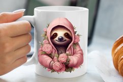 Cute Pink Christmas Animals Clipart Sublimation Product Image 5