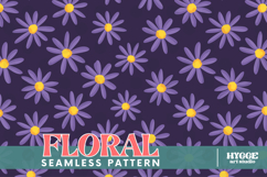 Retro Flowers Seamless Pattern Bundle Floral Png Sublimation Product Image 7