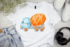 Watercolor Construction Diggers Clipart Product Image 2