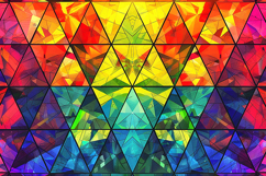 Vibrant Rainbow Geometric Triangle Background Product Image 1