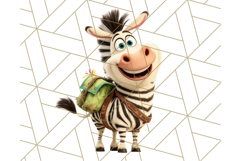 Cute Safari Animal Clipart with Jungle Accessories Png Product Image 5