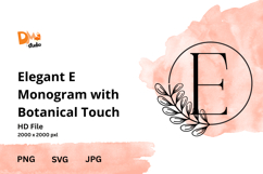 Elegant Monogram with Botanical Touch Product Image 1