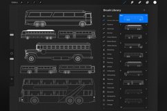 250 Procreate Vehicles side view Stamp Brushes Product Image 5