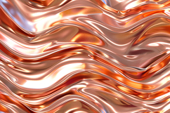 Shiny, wavy metallic surface with a rose gold color Product Image 1