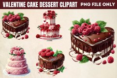 Valentine cake Dessert Clipart Bundle PNG Product Image 1
